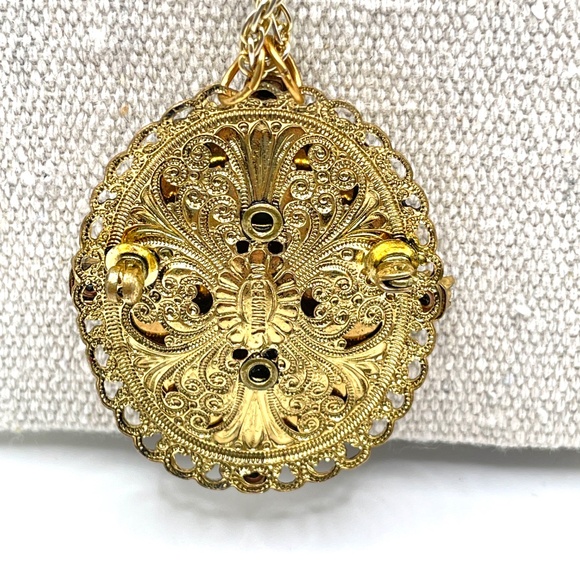 W. Germany Vintage Porcelain Floral Painted Converted Necklace Victorian Style - Picture 16 of 16